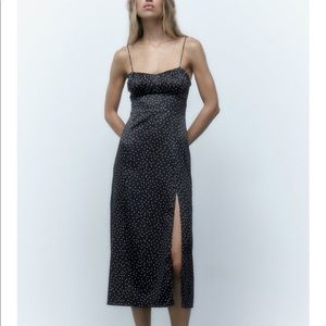 Brand new zara Dotted midi corset dress